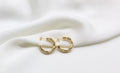 Medium Thick Hammered Hoops, Small, Medium or Large (K10-12)-4